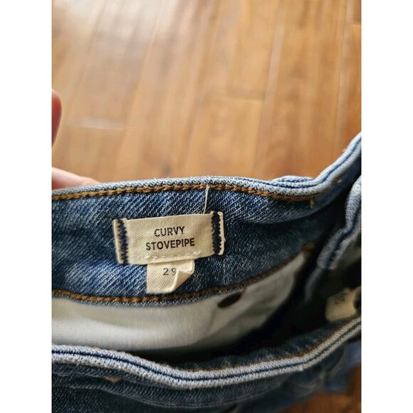 Madewell Curvy Stovepipe Jeans Women's Size 29 Blue Denim High Rise Medium Wash - Picture 9 of 10